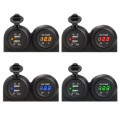 USB CAR Charger Voltmeter Meter LED USB